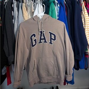 GAP Beige Hoodie with Navy Logo